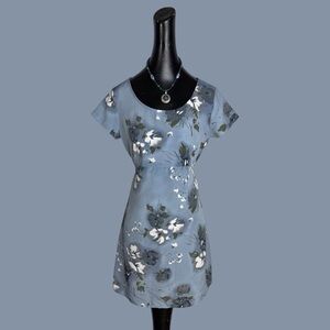 Genevieve floral blue vintage dress